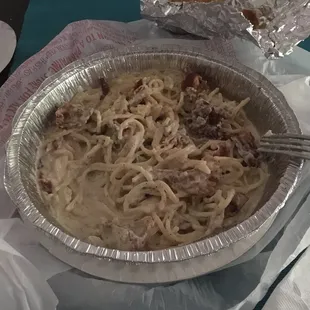 FAKE spaghetti carbonara.