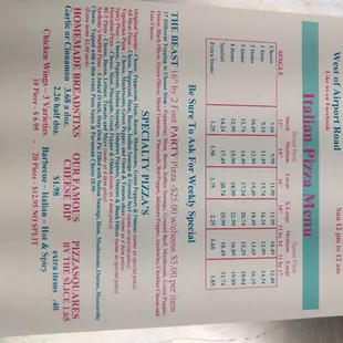 Pizza and bread sticks