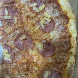 Canadian bacon and pineapple