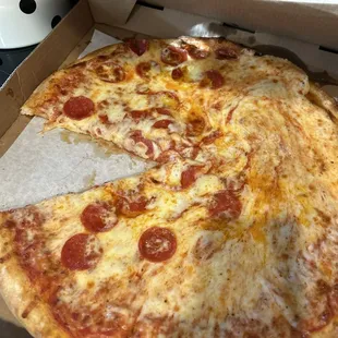 a pepperoni pizza