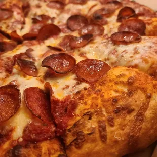 a pepperoni pizza