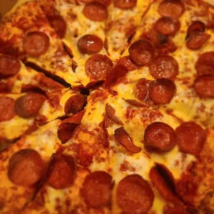 XL pep pizza 12 slices!