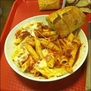 Over cooked noodles &amp; not baked ziti. And it's meatless.