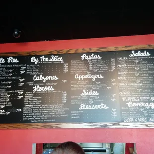 pizza, menu