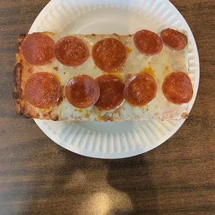 Sicilian pepperoni slice