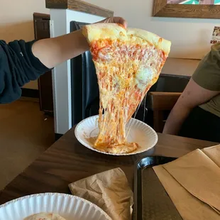 White Thin Crust Slice Pizza