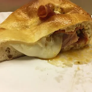 Inside Meat Calzone (ham, pepperoni, sausage, mozzarella, ricotta, parmesan)
