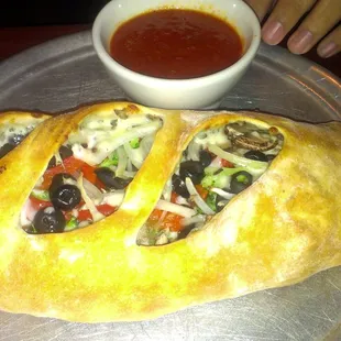 GIANT regular size veggie stromboli
