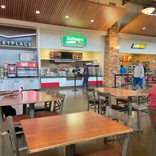 the interior of the restaurant