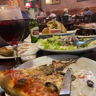 Stromboli, Greek salad