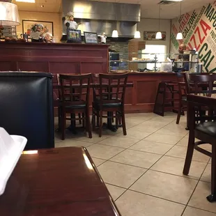 the dining area of a restaurant