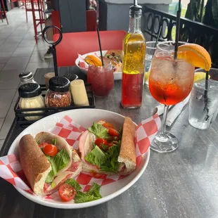The Italian, spritzer, sangria, Prosciutto Sub