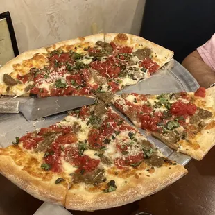 Large Margherita Pizza with Meatballs OhSo Good!!!! #theperfectpie