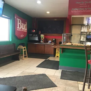 the inside of the restaurant