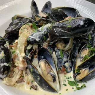 Mussels Garlic Cream Sauce