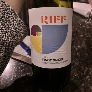 a bottle of wine