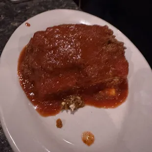 Lasagna w meat sauce