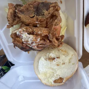 Softshell crab sandwich