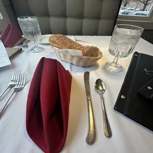 a table set for a meal