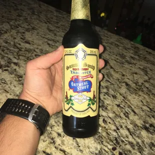 Oatmeal stout. Looks fancy