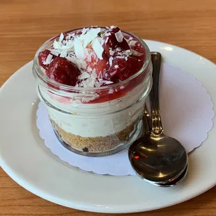 Cherry &amp; white chocolate pie jar!