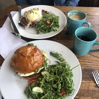 Mediterranean Eggs Benedict Brunch