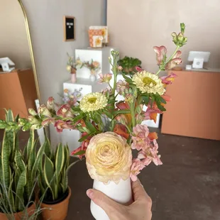 Beautiful floral arrangement in a vase