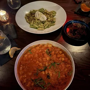Pesto Cavatelli and Gnocchi Bolognese