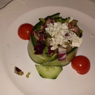 The salad course in our five course meal