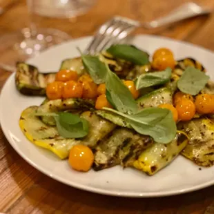 The grilled veggies were so good.