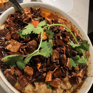 Fish fillet in chili oil