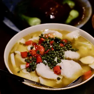 Fish stew with fresh green peppercorn
