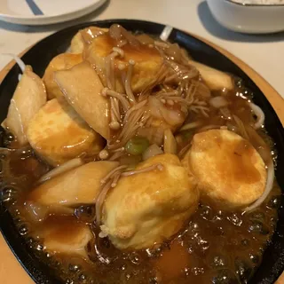 Egg tofu with mushroom