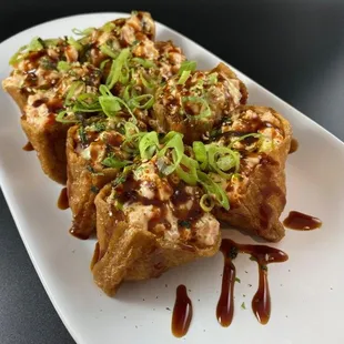 Spicy Salmon Inari Bombs