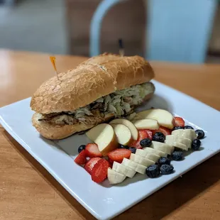 9/18/21 - $9. Pork Panini. BAD/SKIP. +$2.50 side fruit salad.