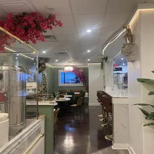 interior, sushi and sashimi