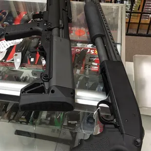 Checking out these sick shot guns at Antioch Armery... Thanks to Mike for taking care of us!