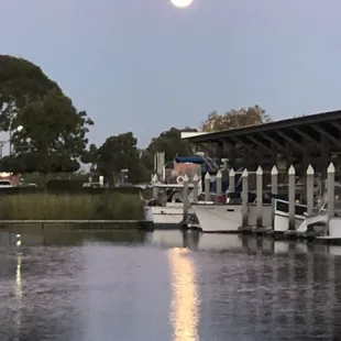 Moon over the marina