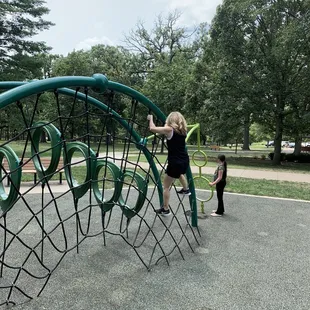 One particular climb toy, there are many at this park