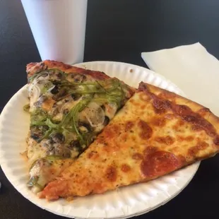 Two slices and drink $5.00  mix and match slices