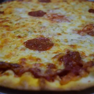 a pepperoni pizza