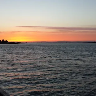 Beautiful sunset at the pier