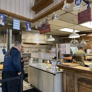 People ordering great food.