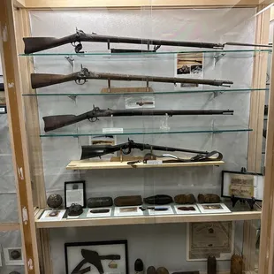 Civil war memorabilia at George's Civil War Antiques booth.