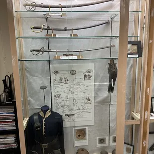 Civil war memorabilia at George's Civil War Antiques booth.