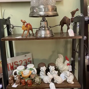 Look at all those salt and pepper shakers