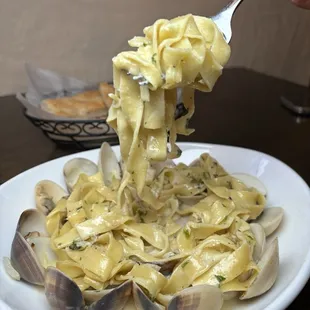 Clam with creamy Saffron sauce