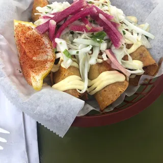 Crab and Shrimp Flautas*