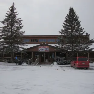 Front of the building, view looking south.