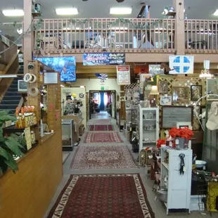 Looking towards the back, view from the front entry.